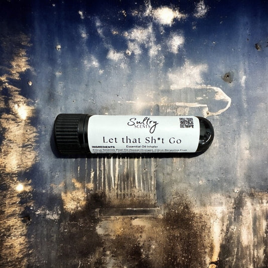 Let that shit go. Unwind and let it go. Aromatherapy for harmony and relaxation. Essential oil inhaler to help you relax and let things go. Promotes balance, harmony and stress relief. | Sultry Scents