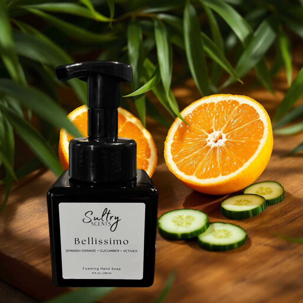 Spanish orange and cucumber foaming hand wash. Soap that smells like a high-end spa | Sultry Scents