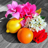 Caesars Palace inspired foaming hand soap featuring lemon, orange, cyclamen, jasmine, and red rose bouquet