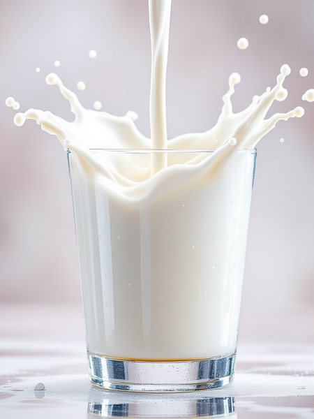 Glass of milk with splash effect representing Commodity Milk dupe body spray by Sultry Scents