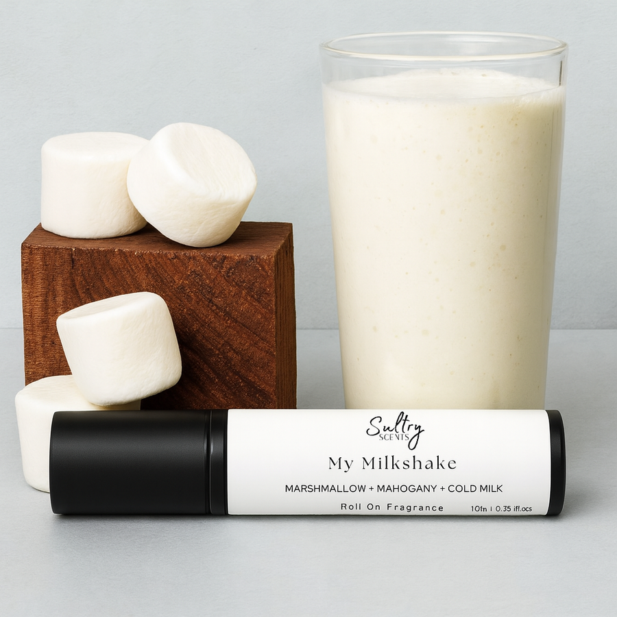 Sultry Scents Commodity Milk inspired roll on perfume with marshmallow and cold milk scent