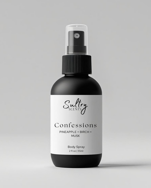 Sultry Scents Confessions Body Spray featuring Pineapple, Birch, and Musk inspired by Creed Aventus