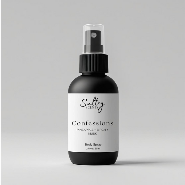Sultry Scents Confessions Body Spray featuring Pineapple, Birch, and Musk inspired by Creed Aventus