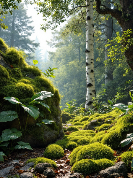 Creed Aventus inspired body spray in a natural forest setting with lush greenery