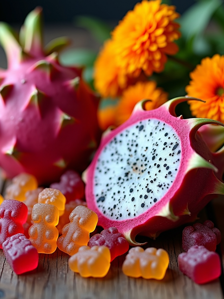 Phlur mood ring dupe roll on fragrance inspired by fresh tropical dragon fruit and sweet gummy bears