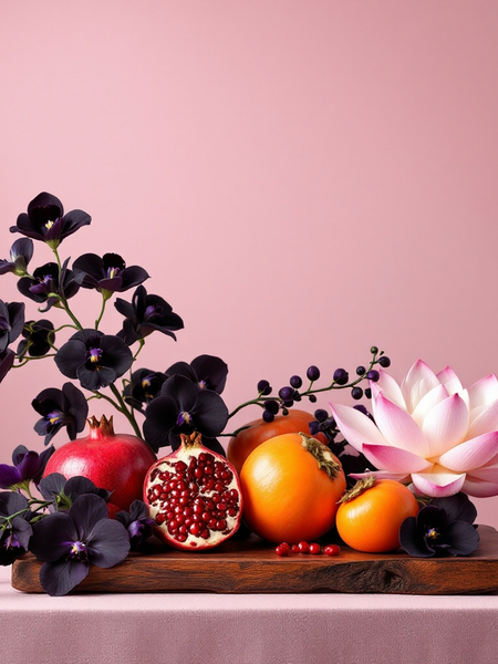 Euphoric roll on perfume inspired by CK Euphoria showcased with vibrant fruits and flowers