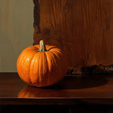 Fall Pumpkin Handcrafted Soap displayed on a wooden surface for autumn decor