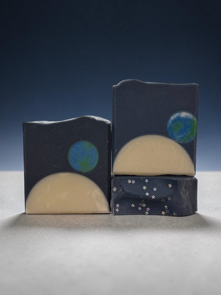 Handcrafted Glossier You inspired soap bar with a celestial design and soothing fragrance