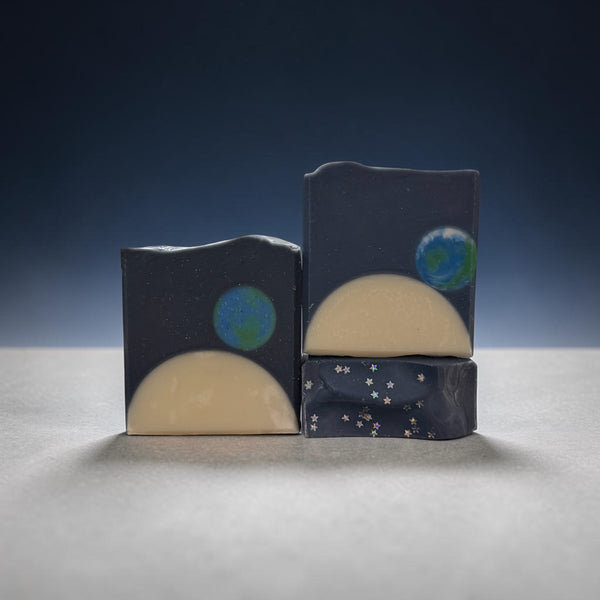 Handcrafted Glossier You inspired soap bar with a celestial design and soothing fragrance