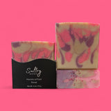 Goat Milk Soap inspired by CK Euphoria with vibrant swirls and a creamy texture for luxurious cleansing