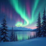 Luxury Body Spray citrus and sandalwood inspired by serene northern lights over snowy pine trees and mountains
