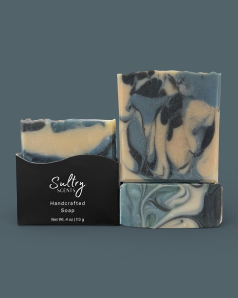 Sultry Scents Mens soap inspired by YSL Myslf with a stylish marbled design for a luxurious wash