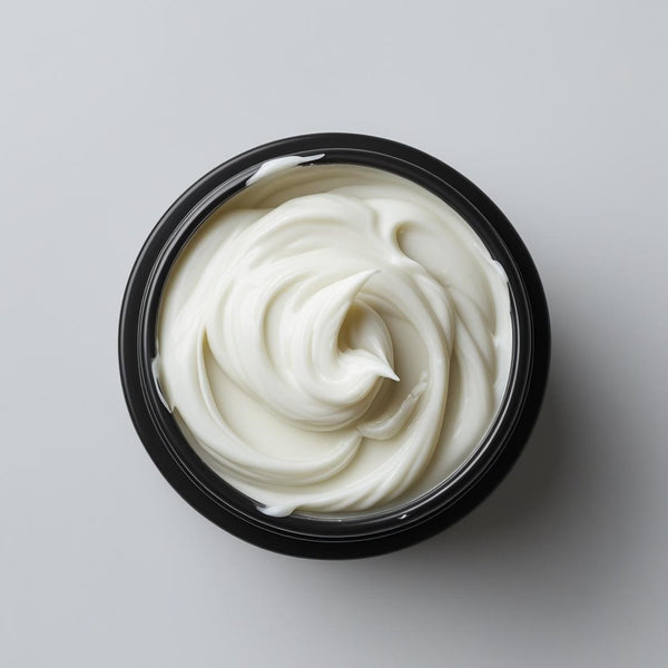 Sultry Scents Missing Person inspired boujee butter cream in black jar with smooth whipped texture