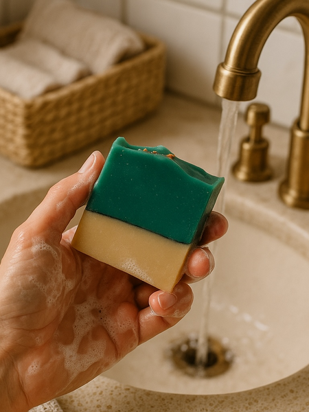 Luxury handcrafted soap inspired by Missing Person with vibrant colors for a refreshing cleanse