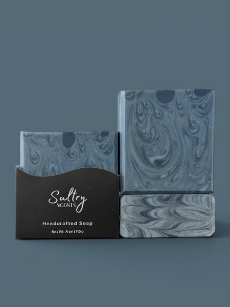 Mont Blanc Legend Inspired Soap in a modern marbled design, perfect for luxurious daily use