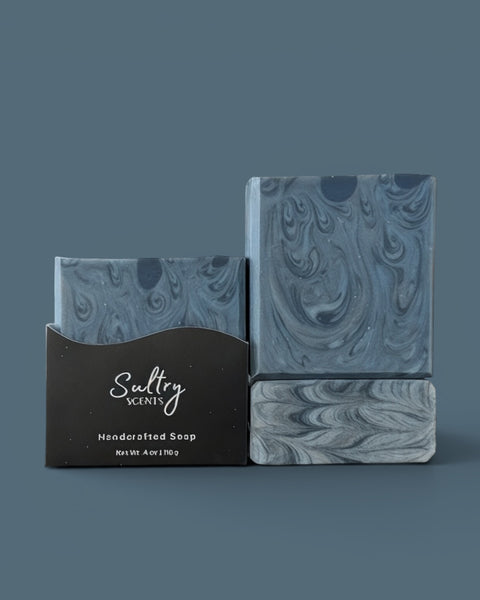 Mont Blanc Legend Inspired Soap in a modern marbled design, perfect for luxurious daily use