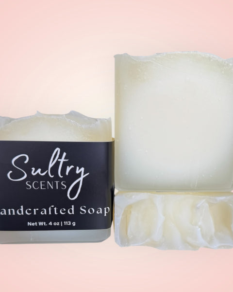 Sultry Scents Pure Tallow Handcrafted Soap in a 4 oz bar with a smooth texture