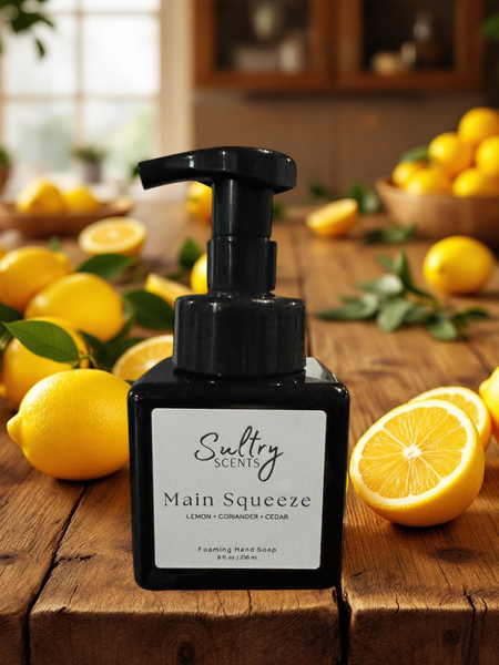 Replica Under the lemon tree inspired foaming hand soap by Sultry Scents with lemon and cedar scent