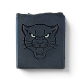 Charcoal Sultry Scents Sex Panther inspired soap with a panther design for a bold bathing experience