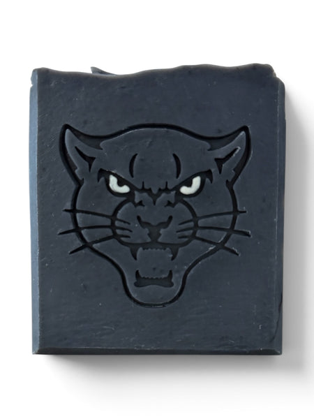 Charcoal Sultry Scents Sex Panther inspired soap with a panther design for a bold bathing experience