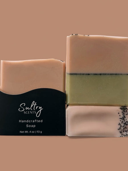 Sultry Scents All Natural Goat Milk Soap bars in assorted colors for moisturizing skin care