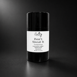 Sultry Scents Don't Sweat It Aluminum Free Deodorant in a sleek black stick packaging scented in Tenacious