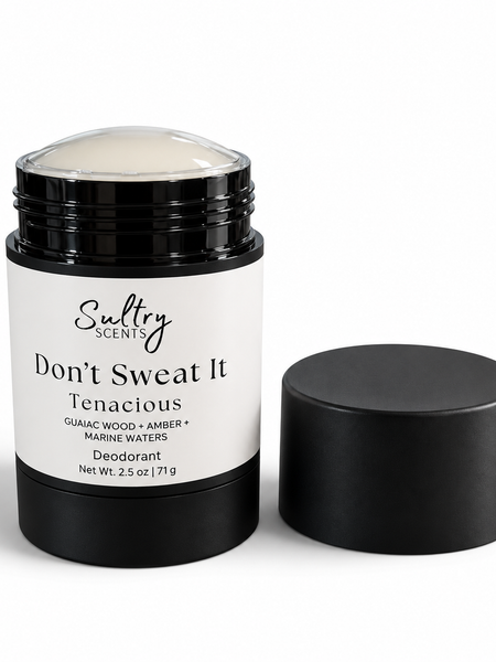 Sultry Scents Don't Sweat It Tenacious aluminum free deodorant with guaiac wood and marine waters