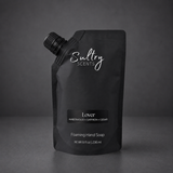 Sultry Scents Lover Baccarat inspired foaming hand soap in a sleek black refill pouch with easy-pour cap