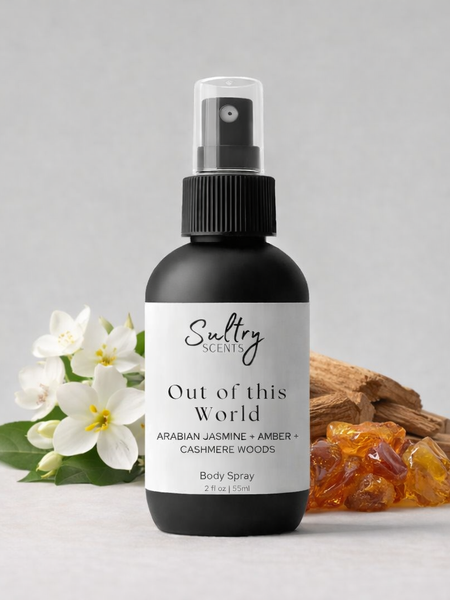 Sultry Scents Body Spray inspired by Alien with notes of jasmine, amber, and cashmere woods