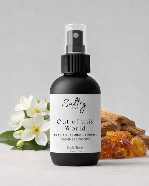 Sultry Scents Body Spray inspired by Alien with notes of jasmine, amber, and cashmere woods