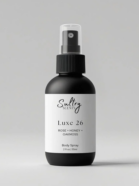 Sultry Scents Downy Unstopables No. 26 Inspired body spray in a sleek black bottle with a refreshing scent