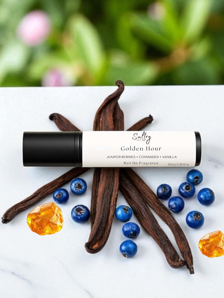 Sultry Scents Gentle Fluidity Gold dupe roll on perfume with vanilla, juniper berries, and coriander
