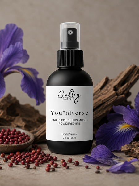 Sultry Scents You*niverse Body Spray inspired by Glossier You with pink pepper and powdered iris