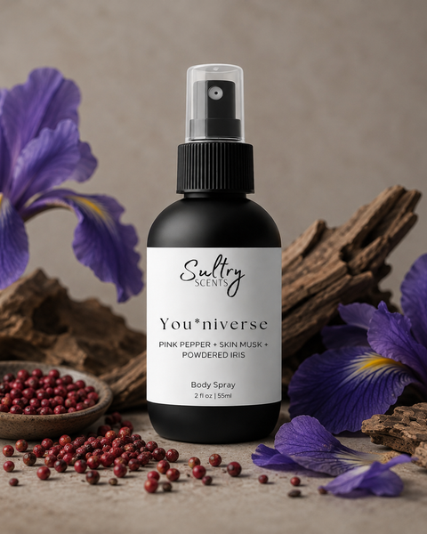 Sultry Scents You*niverse Body Spray inspired by Glossier You with pink pepper and powdered iris