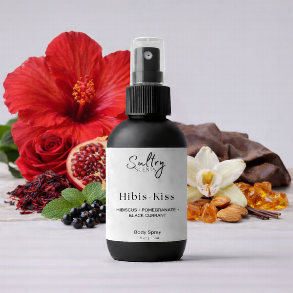 Sultry Scents Hibis Kiss Body Spray with Hibiscus Mahajad dupe fragrance and rich floral notes