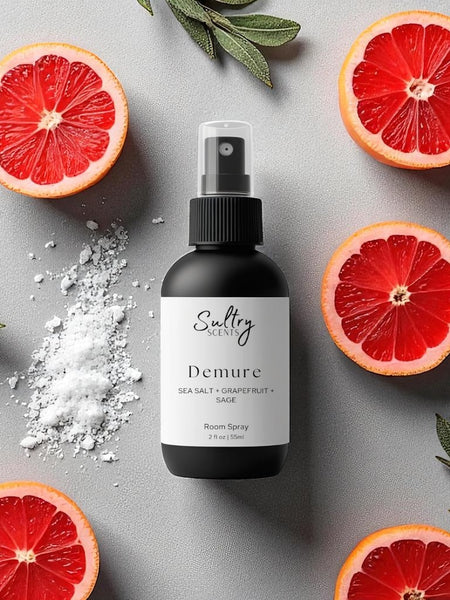 Jo Malone Wood Sage & Sea Salt inspired room spray Sultry Scents Demure bottle with grapefruit and sage