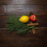 Leaves inspired Fall Soap with fresh lemon, apple, pine needles, and cinnamon sticks for autumn fragrance