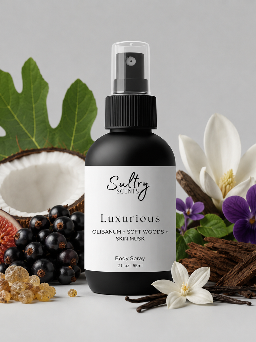 Luxurious body spray Inspired by Necessaire Olibanum with notes of fig, coconut, and floral accents