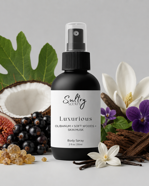 Luxurious body spray Inspired by Necessaire Olibanum with notes of fig, coconut, and floral accents