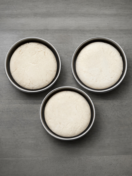 Three containers of Luxury Tallow Based Solid Shave Soap with a smooth, creamy texture