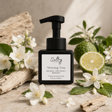 Sultry Scents Missing Person inspired foaming hand soap in a sleek black pump bottle with floral and citrus elements