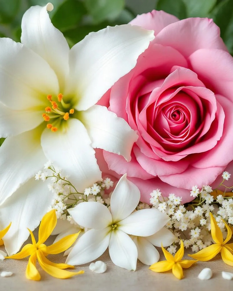 Perfume roll on inspired by J'adore featuring fresh floral fragrance elements with white lily and pink rose