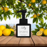 Sultry Scents Replica Under the lemon tree inspired foaming hand soap in a sleek black pump bottle