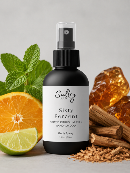 Sultry Scents Sixty Percent Body Spray with Citrus and Sandalwood inspired by Sex Panther