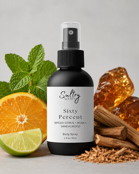Sultry Scents Sixty Percent Body Spray with Citrus and Sandalwood inspired by Sex Panther
