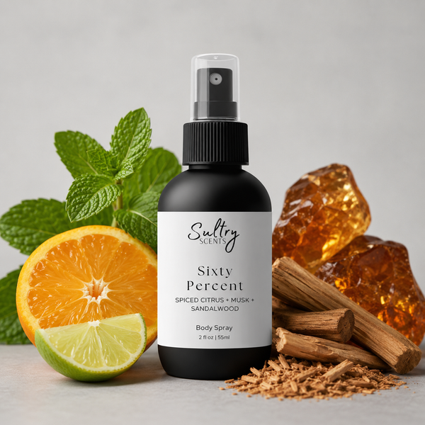 Sultry Scents Sixty Percent Body Spray with Citrus and Sandalwood inspired by Sex Panther