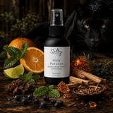 Sultry Scents Sixty Percent body spray inspired by Sex Panther with spiced citrus, musk, sandalwood notes and a black panther in the back