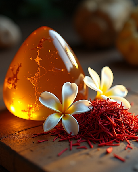 Roll-on fragrance oil representing signature scent Illicit Affairs exclusive to Sultry Scents with flowers and spices