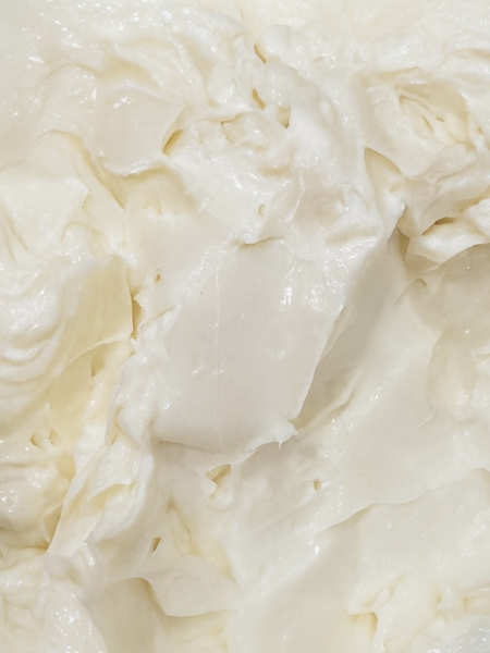 Creamy texture of Sultry Scents soothing cream for sensitive skin in a close-up view