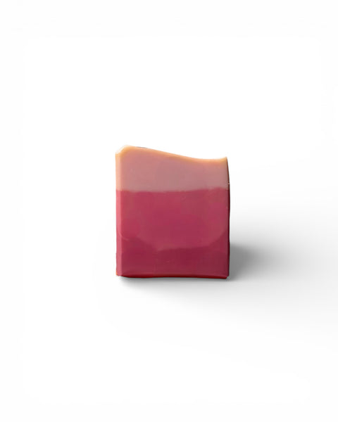Sweet Grace inspired silk & goat milk soap bar in soft pink and cream colors, perfect for gentle skin care
